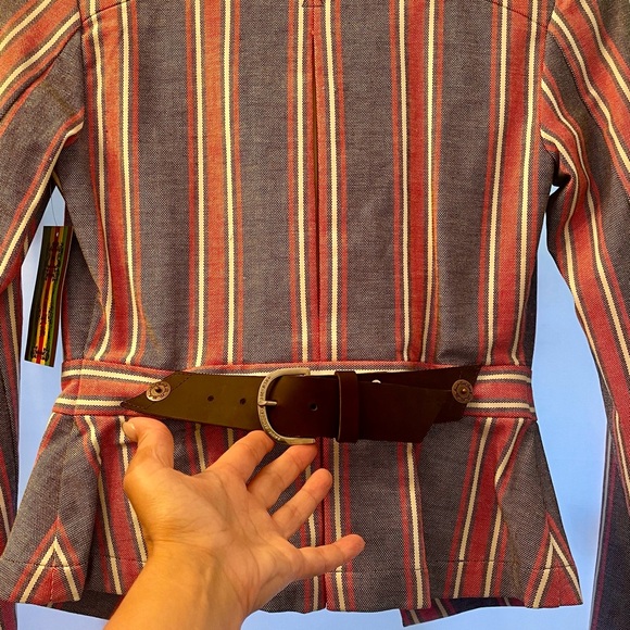 Gwen Stefani L.A.M.B Stretch Canvas Tie Front Blazer Y2K - Picture 8 of 10